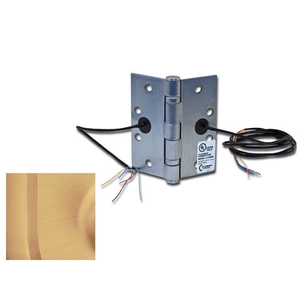 4-1/2" x 4-1/2" Electric 4 Wire BB1279 Steel Base Hinge US10 Satin Bronze Finish